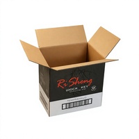Boîte à vin en carton ondulé personnalisée, emballage en carton ondulé pour l'expédition au détail