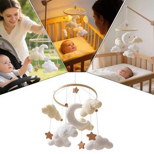 Mobile musical en feutre fait main pour berceau, décoration de chambre d'enfant, cadeau de naissance - Product Image 6