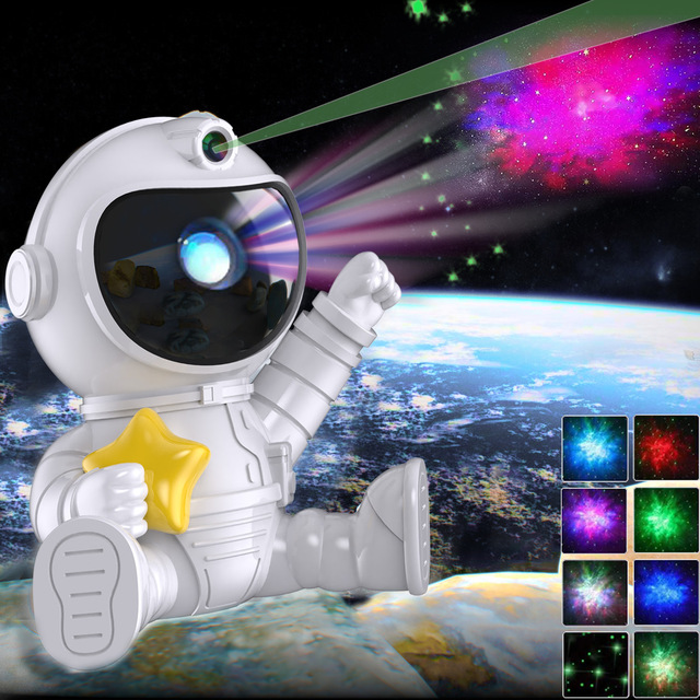 Creative Astronaut Star Projection Bedroom Laser Projection Ambient Night Light Commemorating Moon Landing Star Projector