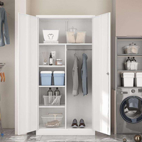 Armoire de rangement métallique robuste en acier de haute qualité, réglable, verrouillable, antirouille, pour le personnel scolaire, vente en gros