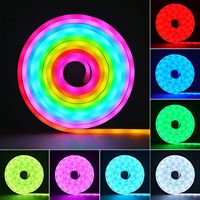 SXZM RGBIC Neon Strip Kit Personnaliser IP67 Télécommande Musique Sync LED Neon Light pour Gaming Bedroom Decor App Control Cuttable