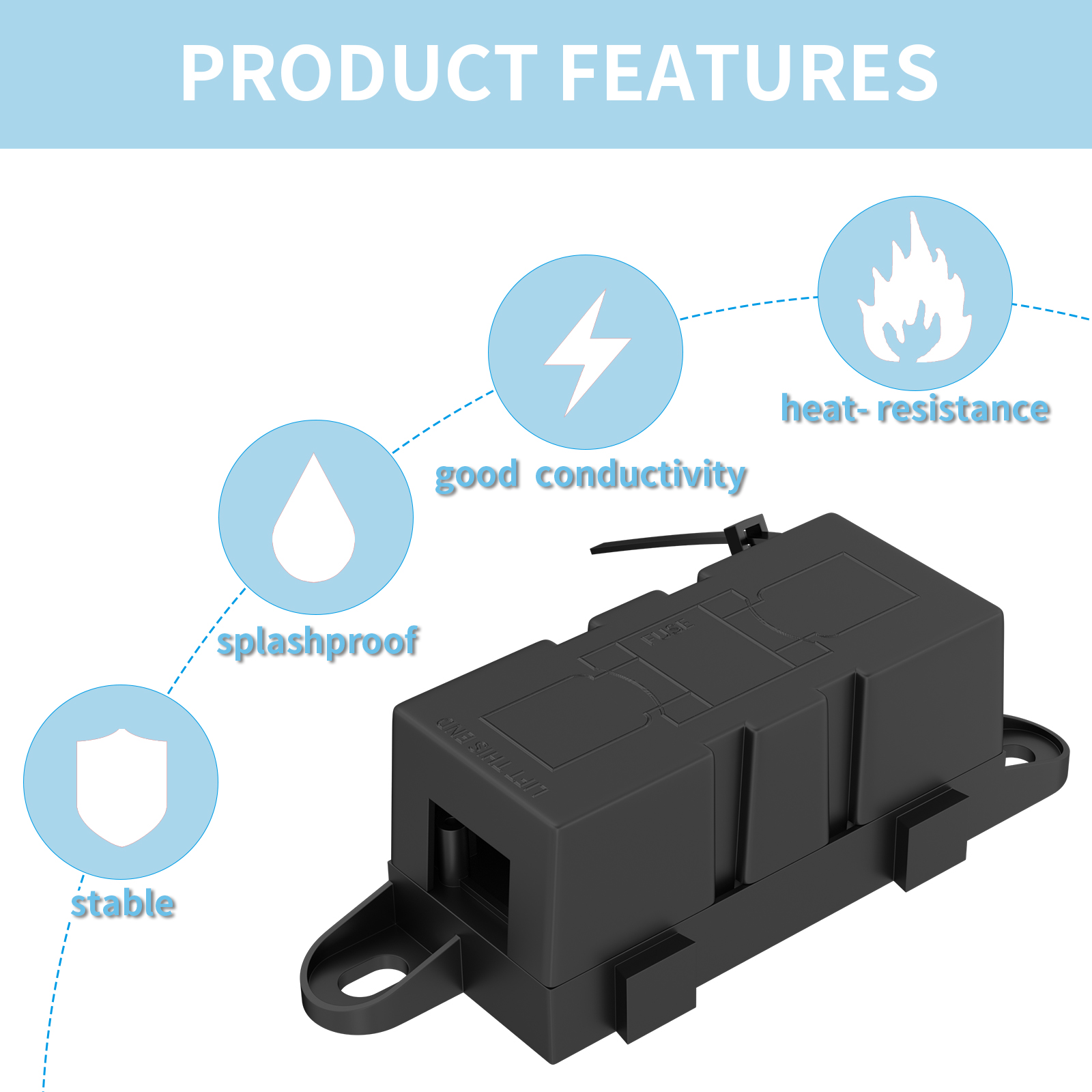 Deyooxi 12 Vie Porta Fusibile Auto,DC 12V-32V 100Amp Impermeabile Scatola Portafusibili con Indicatore LED e Coperchio,Porta Fusibile con 24 Fusibili, per Auto, Barca, Furgone, SUV