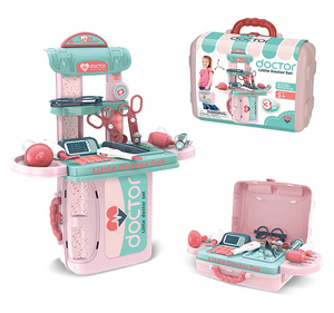 Kit de jeu de rôle 3-en-1 : Valise de docteur, Table médicale de simulation et Chariot de docteur en plastique pour enfants (garçons et filles) - Product Image 6