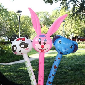 Vente en gros de jouets gonflables en PVC avec dessin animé, girafe et <span class=keywords><strong>lapin</strong></span>, longs animaux sautants pour enfants, prix spécial pour offrir en cadeau - Product Image 2