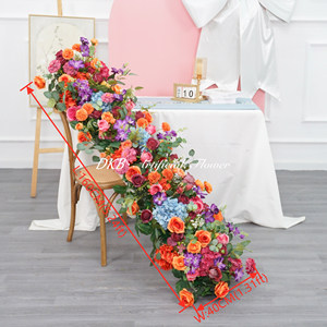 Bán Buôn Đầy Màu Sắc Lụa Hoa Runner Nhà Máy Giá Số Lượng Lớn Trang Trí Đám Cưới Nguồn Cung Cấp Cho Tổ Chức Sự Kiện Planners & Cho Thuê Công Ty - Product Image 2