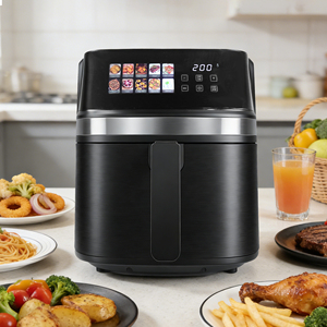 Friggitrice ad Aria Elettrica Multifunzione da 11L per Uso Domestico, Grande Capacità, per <span class=keywords><strong>Patatine</strong></span> <span class=keywords><strong>Fritte</strong></span> 0-200°C ° KA31004 con Ampio Intervallo di Temperatura C - Product Image 1