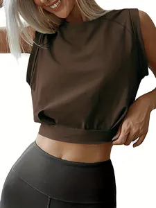 2024 özel yüksek kalite rahat spor yelek kadın kolsuz renkli yoga tank top kadınlar