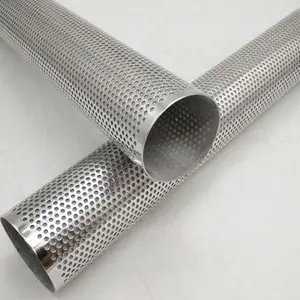 20 50 100 200 Micron Stainless Steel 201 304 316 Perforated Metal Filter Tube