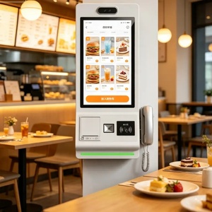 23.6 Inch LCD Touch Built-In Receipt Printer Face Camera Wall Mount & Floor Stand Self-Service Payment Kiosk For Retail Catering - Product Image 3
