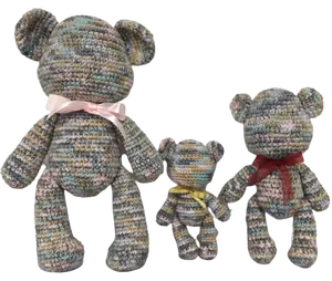 Drop Pengiriman Rajutan Cute Bayi Hadiah Crochet Amigurumi Kekerasan Bear 100% Buatan Tangan Rajutan Mainan Anak Anak