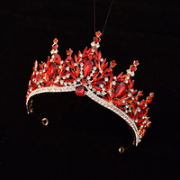 Mariée baroque haut niveau coréen adulte couronne cristal feuille coiffure pour robe de mariée principale coiffure de mariée accessoire de maquillage