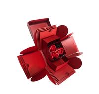 Coffret cadeau personnalisé rouge, explosion de surprise, de luxe, prix d'usine, livraison gratuite
