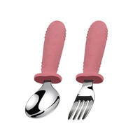 Nouveauté : Ensemble d'alimentation pour bébé en silicone de qualité alimentaire, poignées souples en silicone, sans BPA, écologique, design mignon, portable