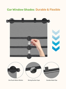 <span class=keywords><strong>Parasol</strong></span> retráctil negro para ventana <span class=keywords><strong>lateral</strong></span> de <span class=keywords><strong>coche</strong></span> de 2 piezas con protección UV para bebés, niños, niños y niñas - Product Image 3