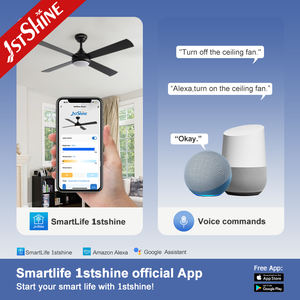 Ventilateur de plafond LED 1stshine 52 pouces Prix ​​bas Vente en gros Moteur CC Ventilateur de plafond LED avec télécommande - Product Image 6