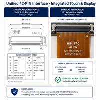 Modul Layar Sentuh Kapasitif 10.1" 800x1280 IPS Display LED Backlight Terintegrasi G+G CTP AF Coating ASF Film Sentuh Industri