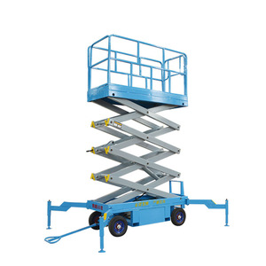 4-10m Plate-forme aérienne hydraulique semi-électrique Table élévatrice à ciseaux mobile Taille Mont <span class=keywords><strong>Charge</strong></span> Restaurant pour la construction 2100*1200mm - Product Image 2