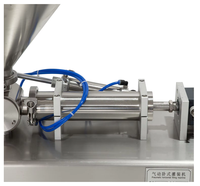 Petite machine à pâte pneumatique horizontale semi-automatique au miel pour shampooing cosmétiques lotion huile boissons conception de piston de riz