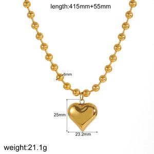 Heart Shape Stainless Steel Necklace And <b>Bracelet</b> <b>Set</b> For Women Gift Jewelry Clavicle Chain Fashion Jewelry <b>Set</b> - Product Image 5