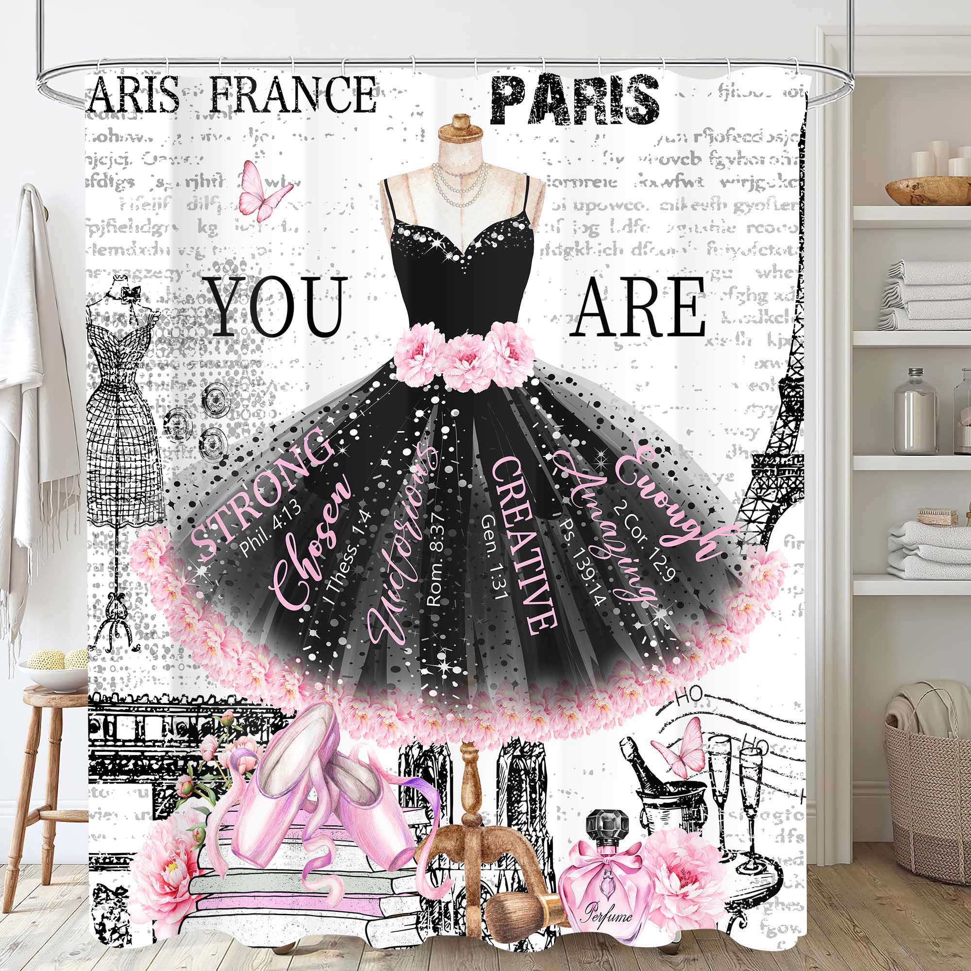 JY170 (13) Black Tutu Dress & Pink Roses