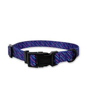 Collar Moderno para Perro de Nailon a Rayas con Cierre de Hebilla Ajustable, Patrón Azul, Rosa y Verde Azulado, para Todas las Estaciones - Product Image 1