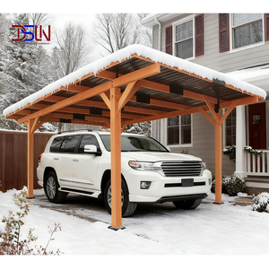 Abri de voiture moderne en alliage d'aluminium traité thermiquement avec toit en polycarbonate, abri de garage pour voiture et moto, pergola - Product Image 1