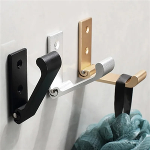 Folding Wall-Mounted <b>Hooks</b> for Clothes <b>Coat</b> Hat Bags Towel Hangers-Aluminum Alloy Rustproof Eco-Friendly Flexible <b>Single</b> <b>Hook</b> - Product Image 3