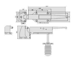 FS6659 עמוק בטוח מקרר דלת בריחים עם ידית מקרר מקפיא דלת מנעולים - Product Image 3