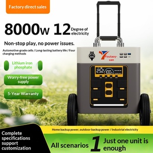 Alimentation mobile LiFePO4 de grande capacité 12 <span class=keywords><strong>kWh</strong></span> pour l'extérieur, 220 V, protection contre les surcharges, les décharges excessives et la surchauffe pour le camping - Product Image 5