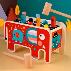 Jouets éducatifs pour enfants <span class=keywords><strong>Harpe</strong></span> à percussion éléphant Whack-a-mole Drag Car Percussion Toys - Product Image 3