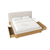 Chevets modernes de luxe en bois personnalisables Ferly Factory, meubles de chambre à coucher, lit king-size avec espace de rangement