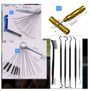 Auto Repair Cleaning Tool <b>Set</b> 35Pcs Metal <b>Spray</b> Gun Nozzle Brush Kit For Airbrush Maintenance - Product Image 2
