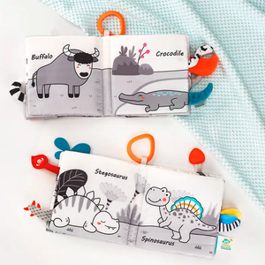 Regalo perfetto per bambini <span class=keywords><strong>montessori</strong></span> seggiolino auto sensoriale passeggino appeso <span class=keywords><strong>culla</strong></span> giocattolo cartone animato a tema animale libro di tessuto per bambini - Product Image 5