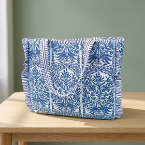 Handmade Indian Quilted Padded Cotton Bohemian Tote <b>Bags</b> Eco-Friendly <b>Foldable</b> Zipper Closure Summer Spring Women Solid Color - Product Image 1