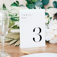 Chiffres de table de mariage en acrylique gravés au laser et tableau des sièges-Panneaux colorés personnalisés avec support de chevalet magnétique