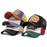 Gorra de béisbol Fishermen's Bay Station unisex, tipo trucker de malla, transpirable, plegable, de algodón, con protección solar, bordado personalizado