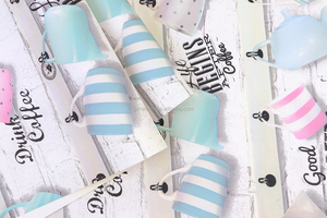 Tutti i tipi di simpatica tazza da caffè caffettiera appesa a parete modello Bar Cafe Dining Bar decorazione carta da parati - Product Image 3