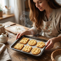 Ensemble de découpoirs à biscuits d'été en forme de fruits : cercle, étoile, carré, rectangle, forme festonnée, rouleau à texture de fruits, moules à biscuits