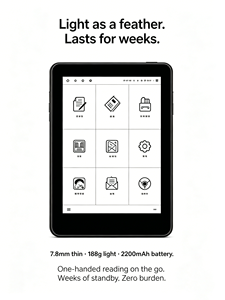 Lector de Libros Electrónicos de 6 Pulgadas con Pantalla de Tinta Electrónica, Android 11, RK3566, Compatible con Aplicaciones de Terceros, <span class=keywords><strong>Kindle</strong></span>, Kobo, EPUB, Google Play Store - Product Image 3