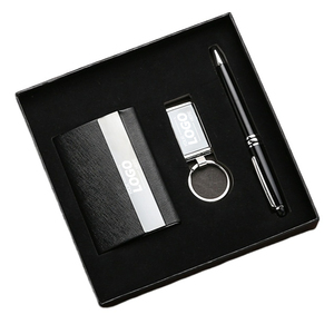 Executive <b>Gift</b> <b>Set</b>: Branded Keychain, Card Holder & Pen for Corporate Gifting - Product Image 1