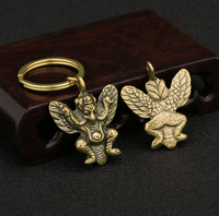 Pendentif porte-clés Vajra, ornement de voiture paisible, accessoire en laiton, pièce décorative