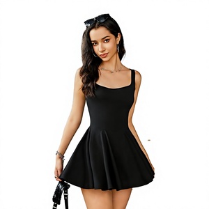 Nuevo Vestido Casual de Verano con Cuello Cuadrado, Cintura Ajustada, Tirantes Finos, Corte en A, Estilo Dulce y Puro, 100% Poliéster - Product Image 2