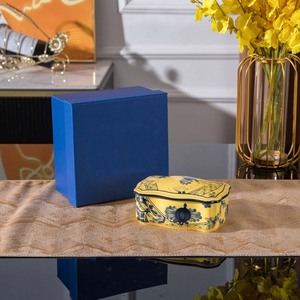 Elegant Hand Painted Porcelain Jewelry <b>Box</b> Luxury Floral Ceramic Trinket Case Earrings Rings Decorative <b>Vanity</b> Organizer Gift - Product Image 4