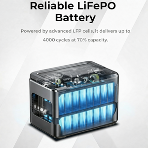 P1000 Plus Portable Power Station 1800W 1024Wh LiFePO4 Battery <b>Solar</b> <b>Generator</b> for Home Backup Camping RV - Product Image 5