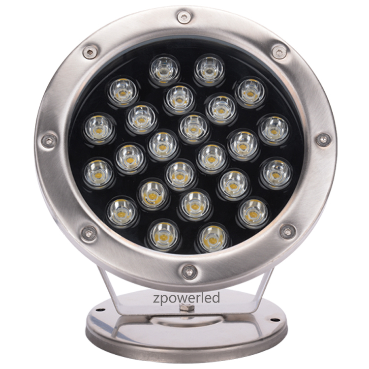 IP68 водонепроницаемый DMX RGBV + 4 провода управления 24 Вт цветной светодиодный подводный фонтан для фонтанов
