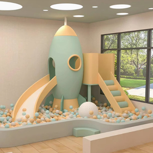 New Design Kids Indoor Soft Play Indoor Play Center Children Small Indoor Playground Equipment with Slide Ball Pool Ocean Ball - Product Image 1