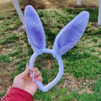 Oreilles de lapin en peluche pour Pâques, performance de la fête des enfants, couvre-chef à oreilles de lapin