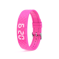 Montre connectée en silicone, étanche IP65, moniteur de calories/distance/étapes/sommeil, tracker de fitness, alarme par vibration, minuteur de compte à rebours