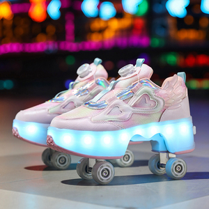 Nouvelles chaussures de sport respirantes à <span class=keywords><strong>LED</strong></span> pour garçons et filles, patins à roulettes, chaussures de sport pour enfants avec semelle extérieure en TPR pour l'hiver/le printemps - Product Image 6