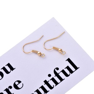 Ganchos para pendientes con resorte y bolas, color dorado, grandes, accesorios de joyería DIY para mujer, cierres metálicos - Product Image 5